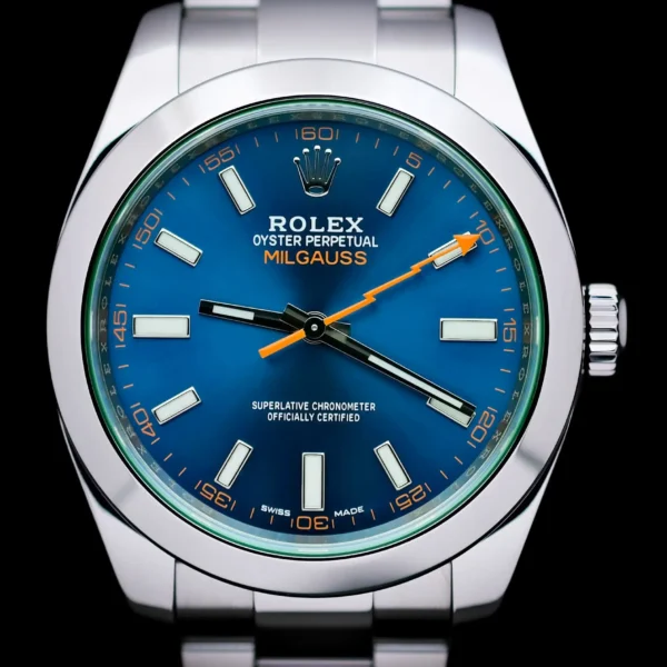 <strong>Rolex Milgauss Z-Blue 40</strong></br> Model Ref-116400GV</br> Stainless Steel</br> 2016 Box & Papers