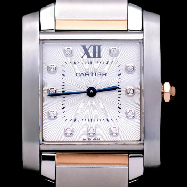 <strong>Cartier Tank Francaise </strong></br> Model Ref-WE110005</br> Rose Gold & Steel</br> 2016 Box & Papers