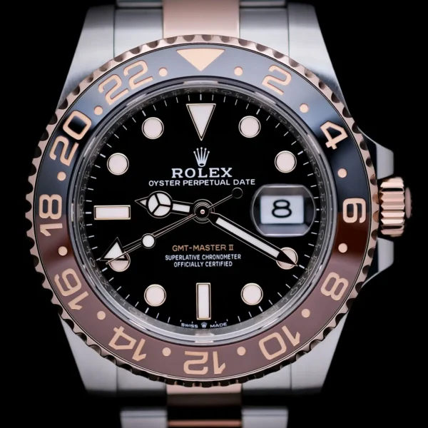 <strong>Rolex GMT-Master II "Rootbeer" 40</strong></br> Model Ref-126711CHNR</br> Rose Gold & Steel</br> 2020 Box & Papers