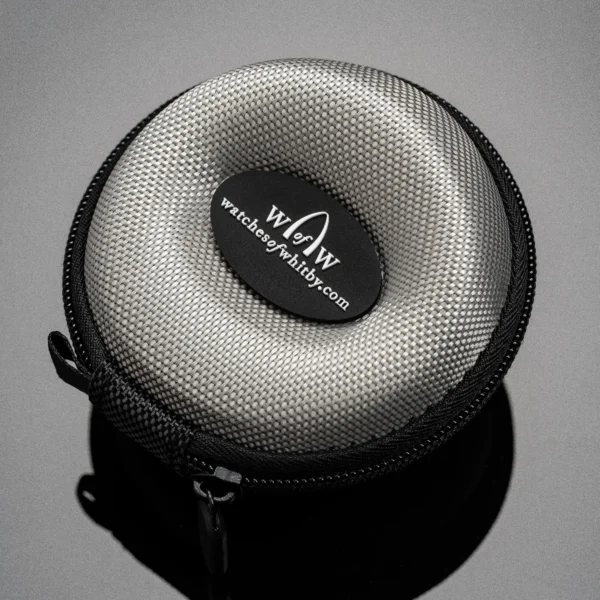 Luxury Shell Watch Travel Case & Polishing Cloth- Grey