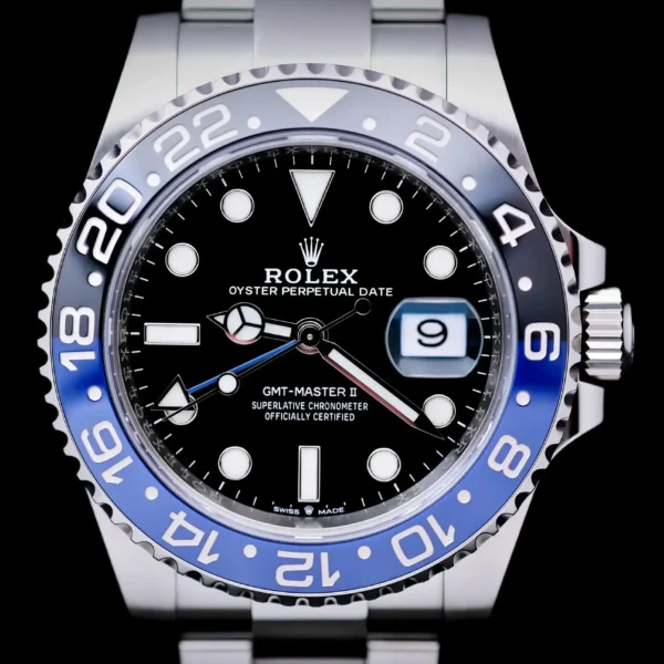 <strong>Rolex GMT-Master 2 "Batman" 40</strong></br> Model Ref-126710BLNR</br> Stainless Steel</br> Dec 2021 Box & Papers