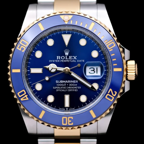 <strong>Rolex Submariner "Bluesy" 41</strong></br> Model Ref-126613LB</br> Yellow Gold & Steel</br> 2022 Box & Papers