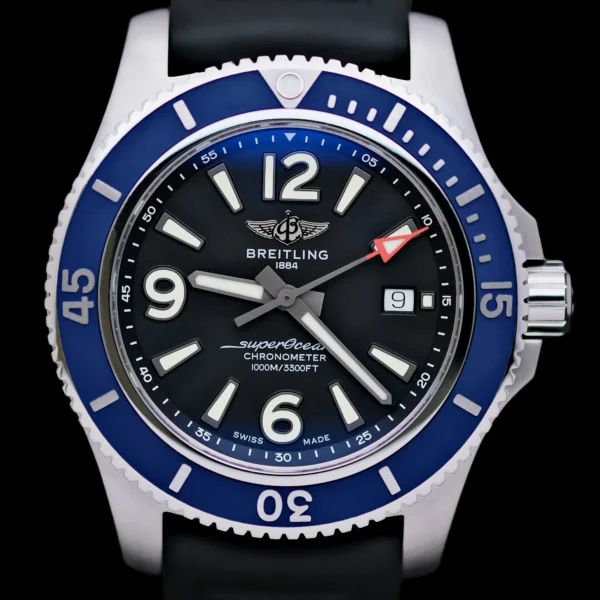 <strong>Breitling Superocean "Special Edt" 44 </strong></br> Model Ref-A173678A1B1S1</br> Stainless Steel</br> 2022 Box & Papers
