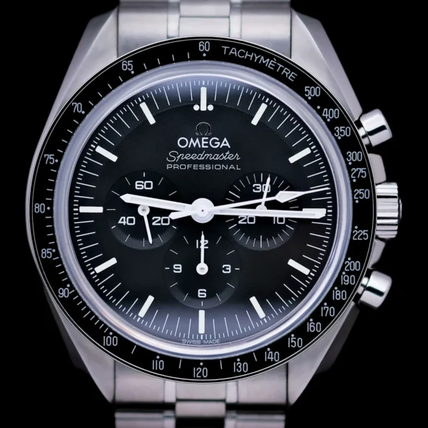 <strong>Omega Speedmaster Moonwatch 42</strong></br> Model Ref-31030425001002 </br> Stainless Steel</br> Nov 2024 Box & Papers