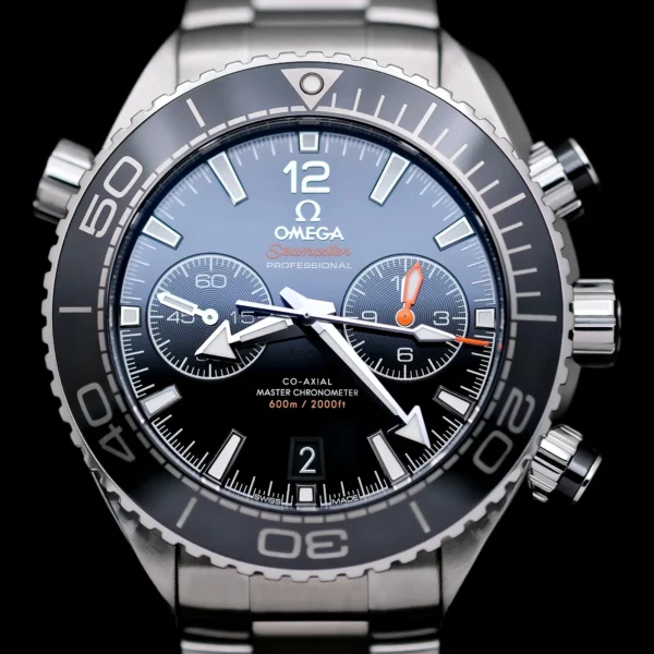 <strong>Omega Seamaster Planet Ocean Chrono 45.5</strong></br> Model Ref-21530465101001</br> Stainless Steel</br> 2017 Box & Papers