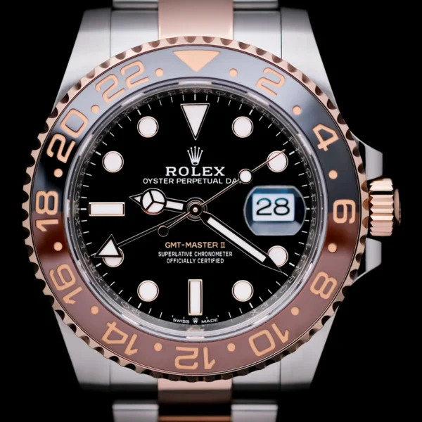 <strong>Rolex GMT-Master II "Rootbeer" 40</strong></br> Model Ref-126711CHNR</br> Rose Gold & Steel</br> 2019 Box & Papers