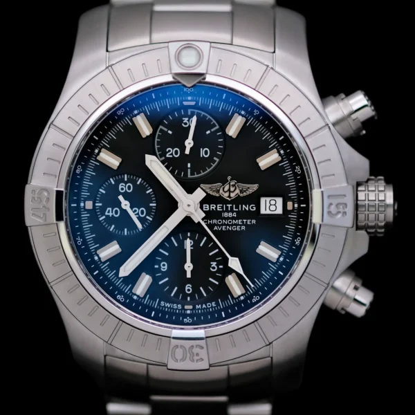<strong>Breitling Avenger Chrono 43 </strong></br> Model Ref-A13385101B1A1</br> Stainless Steel</br> 2024 Box & Papers