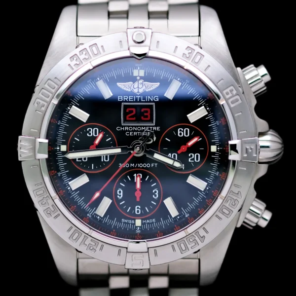 <strong>Breitling Blackbird "Red Strike" Ltd Edt 44 </strong></br> Model Ref-A44359</br> Stainless Steel</br> 2012 Box & Papers