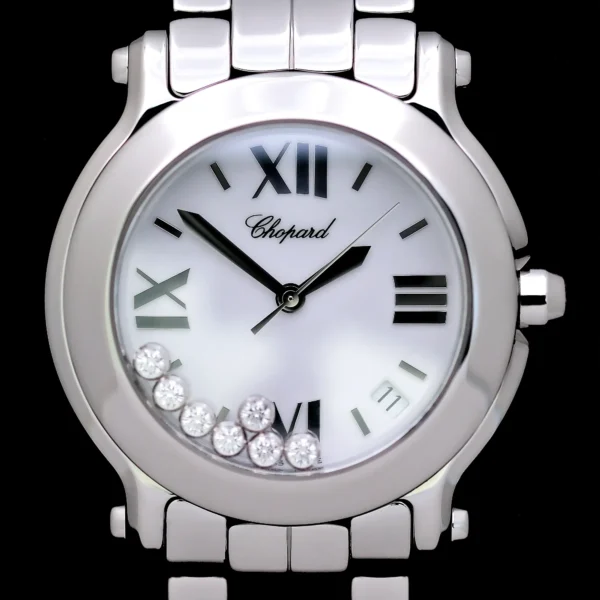 <strong>Chopard Happy Sport 36</strong></br> Model Ref-278477-3001</br> Stainless Steel</br> 2010 Box & Papers