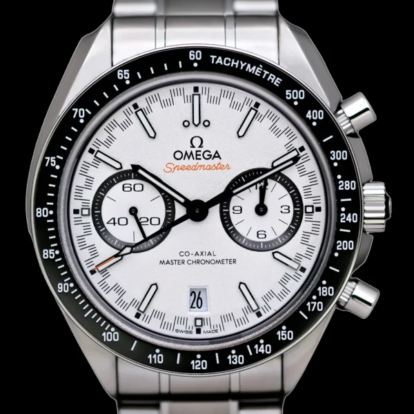 <strong>Omega Speedmaster Racing 44 </strong></br> Model Ref- 32930445104001 </br> Stainless Steel</br> 2021 Box & Papers