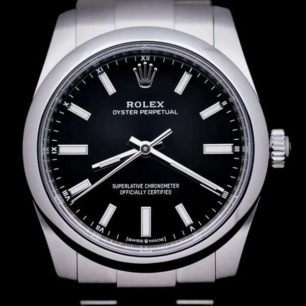 <strong>Rolex Oyster Perpetual "Black" 34</strong></br> Model Ref-124200</br> Stainless Steel</br> Nov 2021 Box & Papers