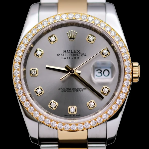 <strong>Rolex Datejust 36</strong></br> Model Ref-116243</br> Yellow Gold & Steel</br> 2014 Box & Papers