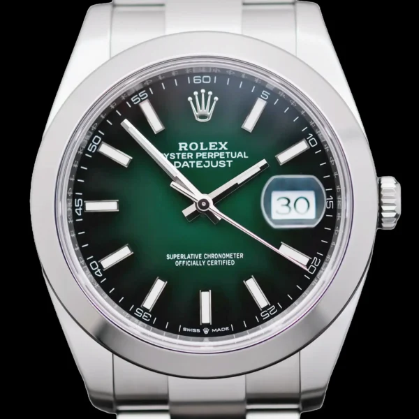 <strong>Rolex Datejust "Green Ombre" 41</strong></br> Model Ref-126300</br> Stainless Steel</br> 2026 Box & Papers