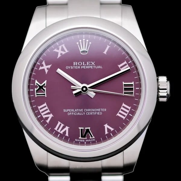 <strong>Rolex Oyster Perpetual "Red Grape" 31</strong></br> Model Ref-177200</br> Stainless Steel</br> 2016 Box & Papers