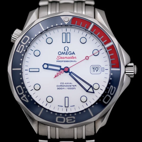 <strong>Omega Seamaster "007 Commander" 41 </strong></br> Model Ref- 21232412004001 </br> Stainless Steel</br> 2018 Box & Papers
