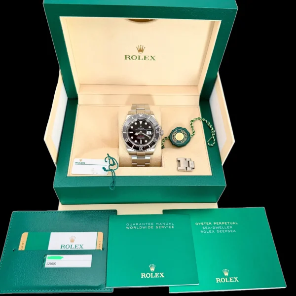 <strong>Rolex Sea-Dweller Red 43</strong></br> Model Ref-126600</br> Stainless Steel</br> 2018 Box & Papers